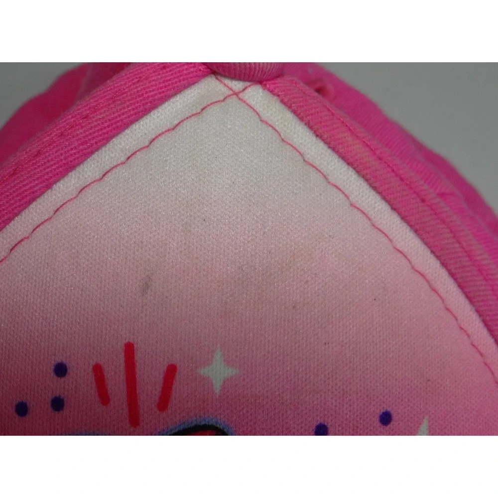 Disney Minnie Mouse Pink Rainbow Glitter Brim Baseball Cap Hat Adjustable 3453